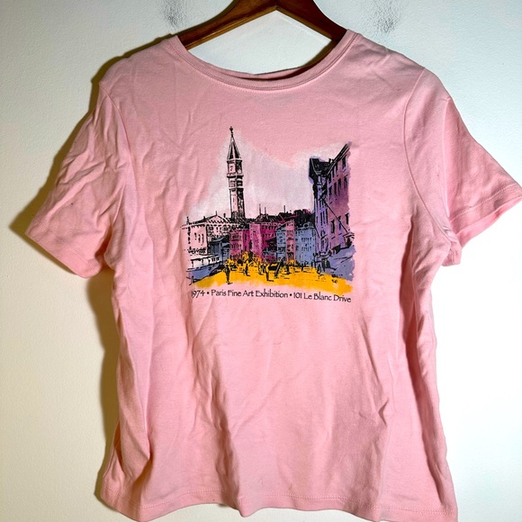 Paris Pink Graphic T-Shirt - Picture 1 of 4
